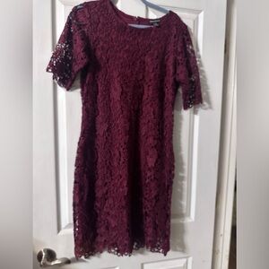Burgundy Lace Dress
